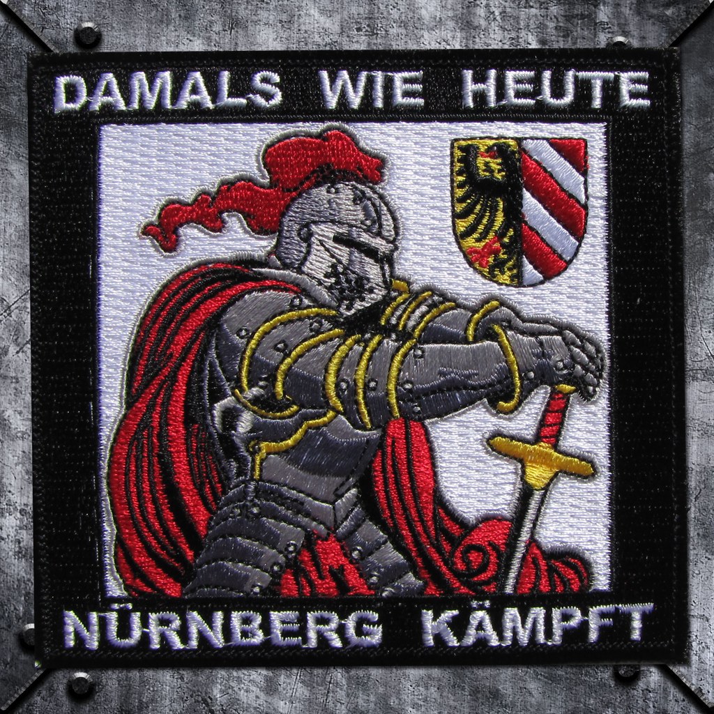 Aufnäher 'Damals wie heute  Nürnberg kämpft' Ritt