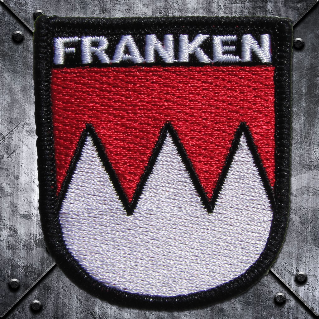 Aufnäher 'Franken' Weiss/Rot/Schwarz