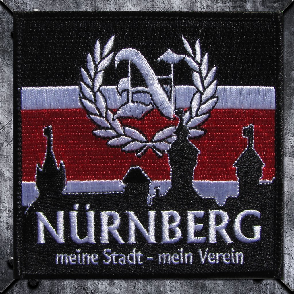 Aufnäher 'Nürnberger Meine Stadt Mein Verein' Schwarz/