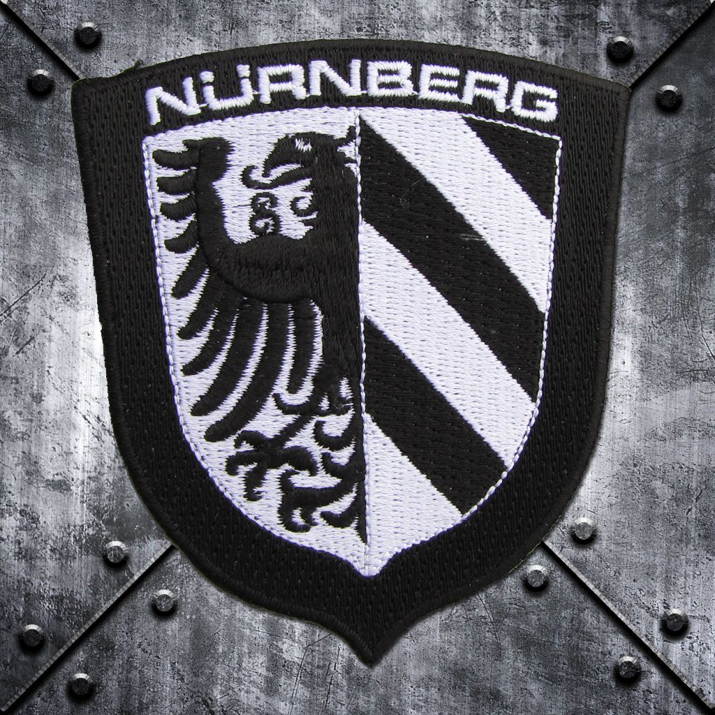 Aufnäher 'Nürnberg' Schwarz/Weiss