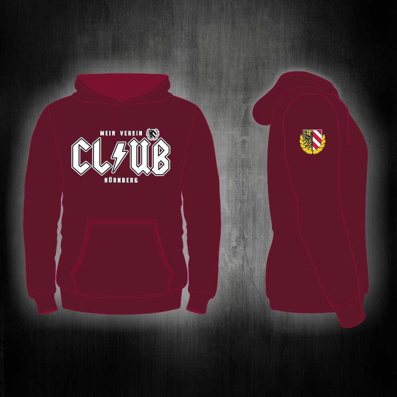 Kapuzensweat Shirt Front + Ärmeldruck - Mein Verein Club - High