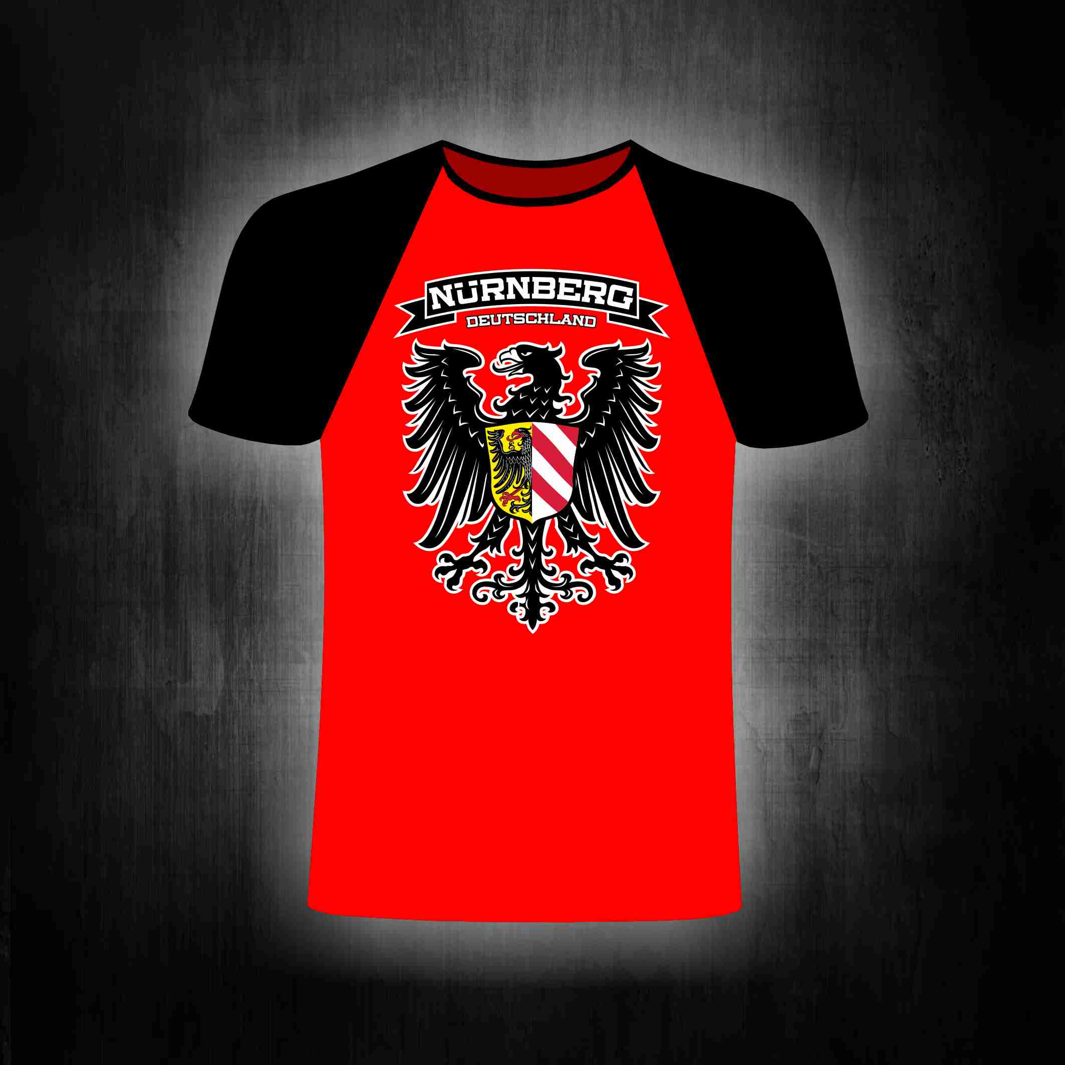 T-Shirt einseitig bedruckt  Nürnberg Adler