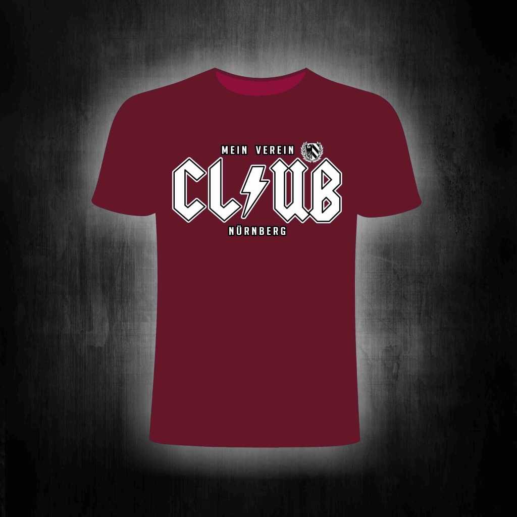 T-Shirt einseitig bedruckt  CLUB  mein Verein Nürnberg