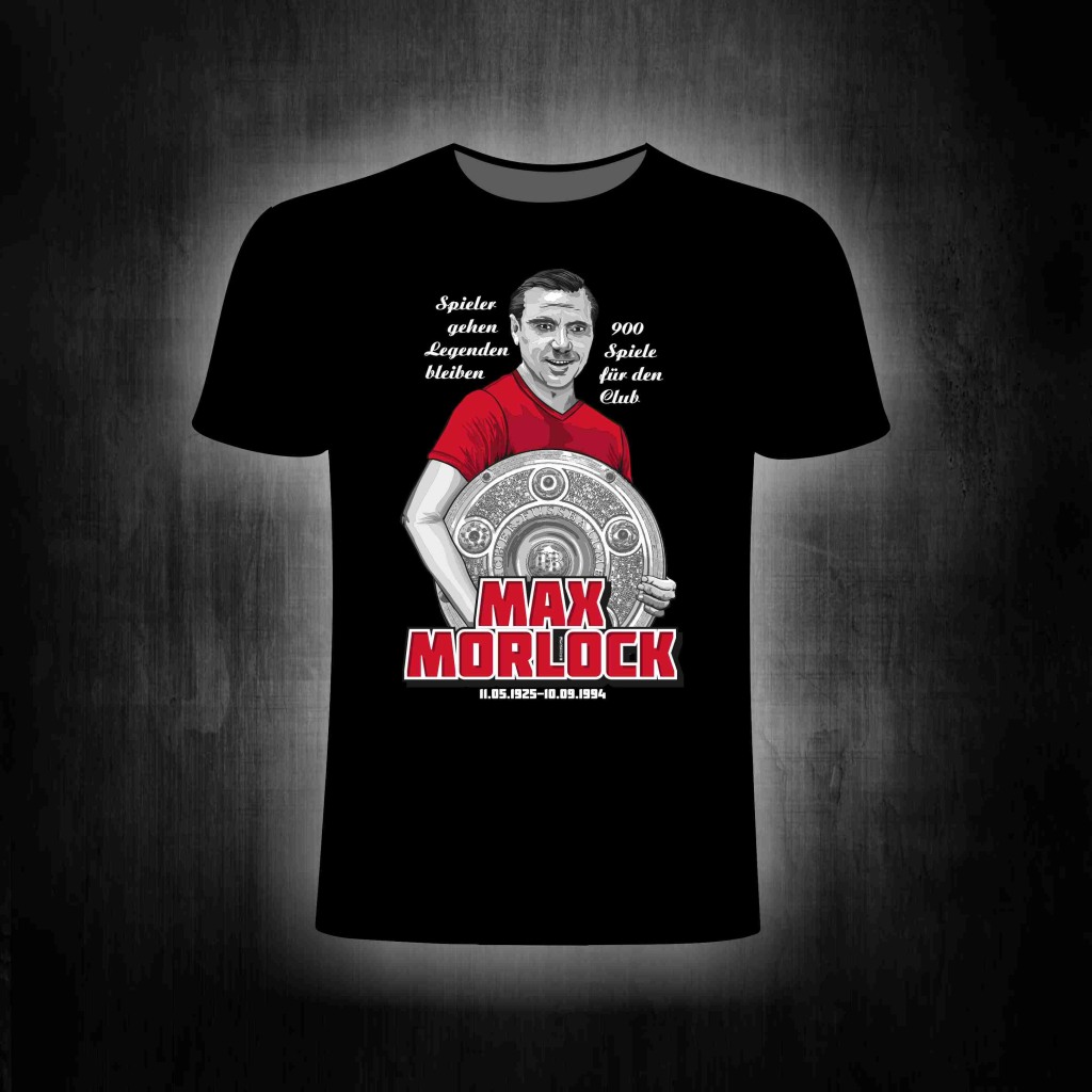 T-Shirt einseitig bedruckt  Max Morlock Meisterschale