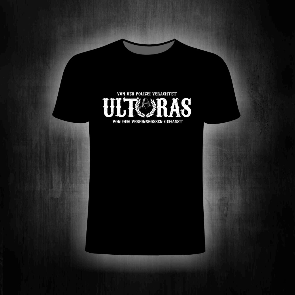 T-Shirt einseitig bedruckt  Ultras von der Polizei verachtet
