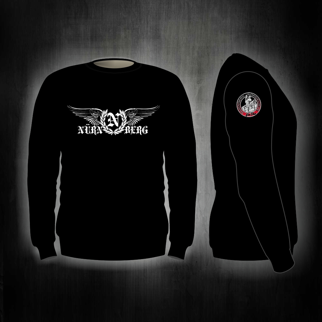 Sweat Shirt  Front + Ärmeldruck   Adlerschwinge   schwarz