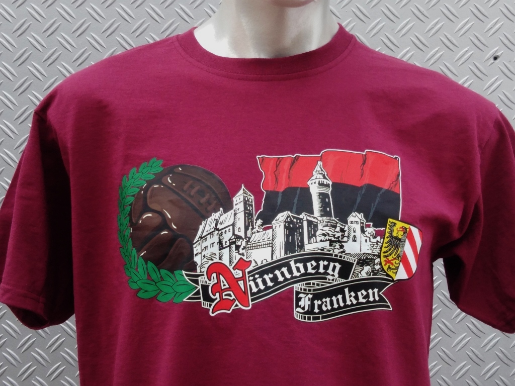 T-Shirt einseitig bedruckt  Franken Skyline Retroball