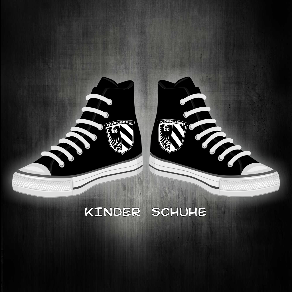 Kinder Schuhe Sneaker Stadtwappen schwarz-weiß
