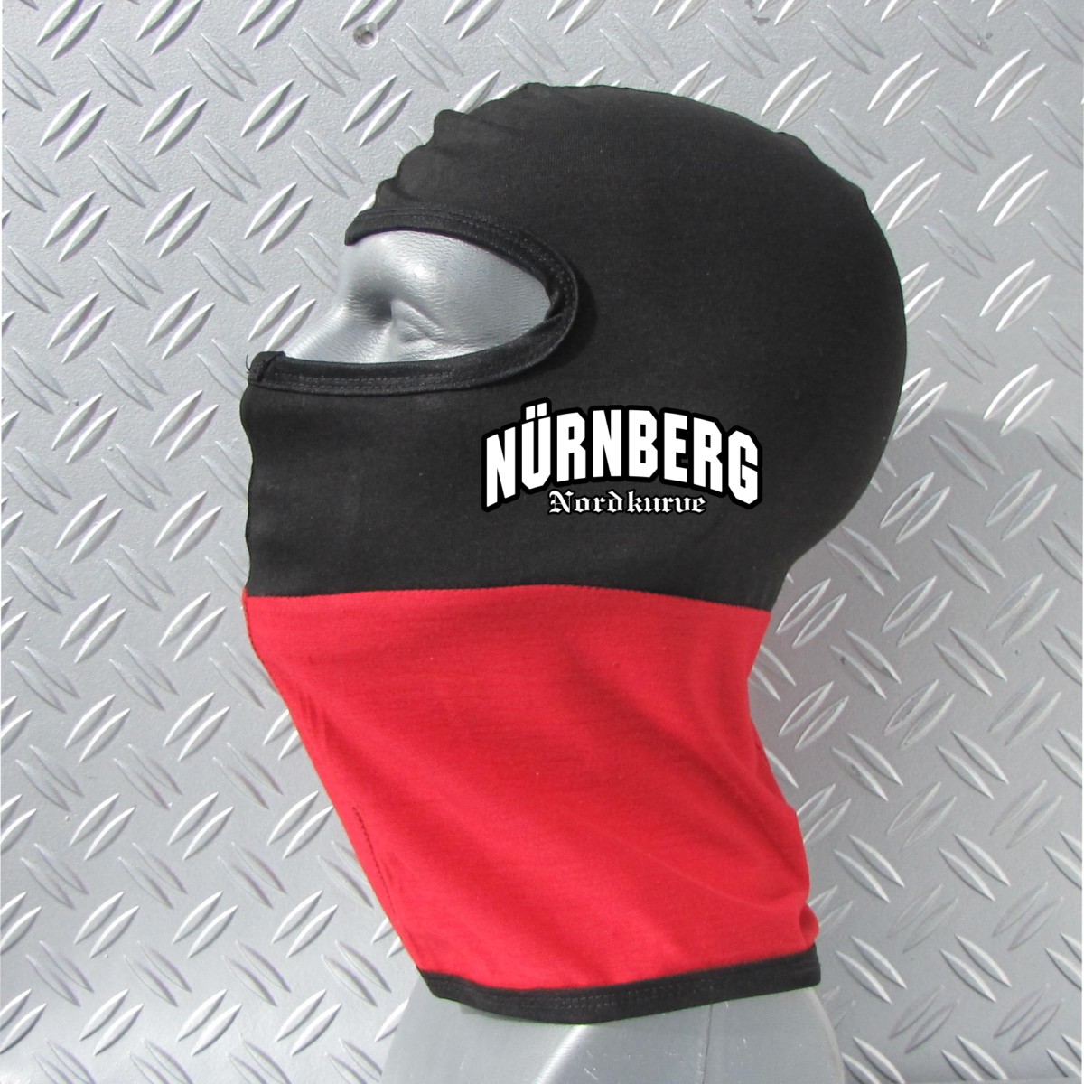 Sturmhaube Maske schwarz – rot Nordkurve schwarz-weiß 63-008 –  Der-Nuernberg-Shop