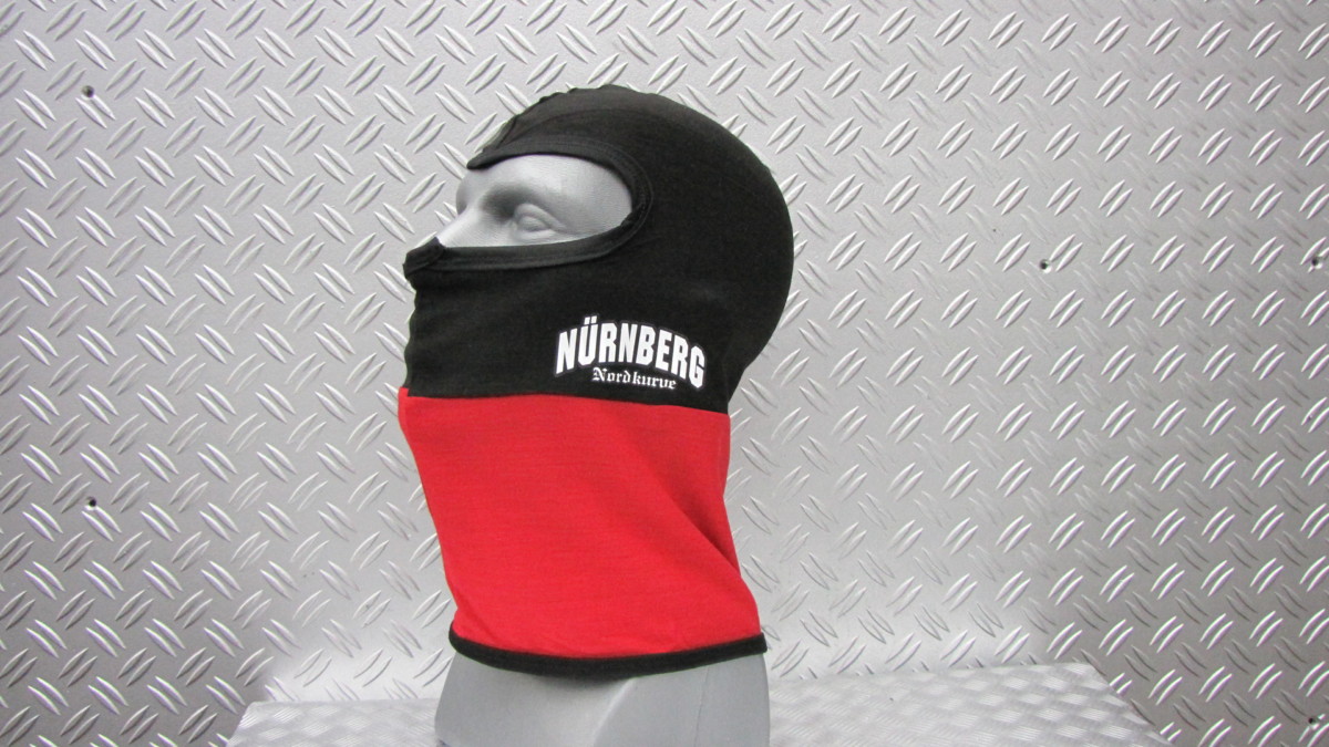 Sturmhaube Maske schwarz - rot Nordkurve schwarz-weiß 63-008